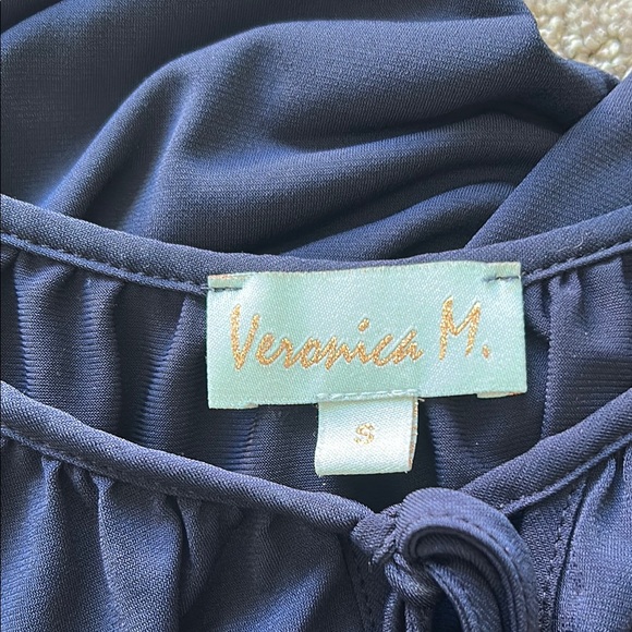 Navy Blue Dress with 3/4 Sleeves from Veronica M - Picture 2 of 6